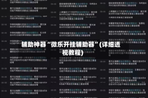 辅助神器“微乐开挂辅助器”(详细透视教程)
