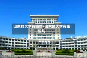 山东的大学有哪些/山东的大学有哪些坑