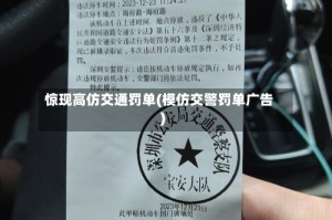 惊现高仿交通罚单(模仿交警罚单广告)