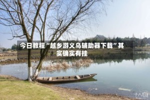 今日教程“越乡游义乌辅助器下载”其实确实有挂