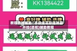 教程开挂辅助“手机金花软挂神器”开挂(透视)辅助教程
