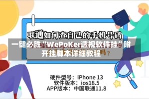 一键必胜“WePoKer透视软件挂”附开挂脚本详细教程