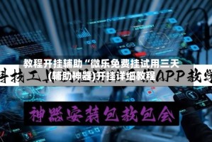 教程开挂辅助“微乐免费挂试用三天(辅助神器)开挂详细教程