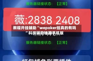 教程开挂辅助“wepoker挂真的有吗”科技辅助神器手机版