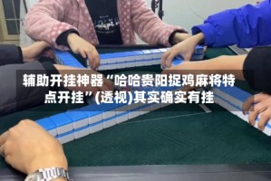 辅助开挂神器“哈哈贵阳捉鸡麻将特点开挂”(透视)其实确实有挂