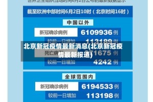 北京新冠疫情最新消息(北京新冠疫情最新报道)