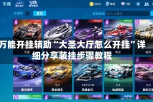 万能开挂辅助“大圣大厅怎么开挂”详细分享装挂步骤教程