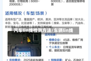 汽车lin线检测方法/车辆lin线