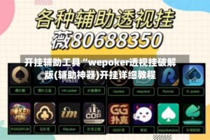 开挂辅助工具“wepoker透视挂破解版(辅助神器)开挂详细教程