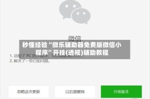 秒懂经验“微乐辅助器免费版微信小程序”开挂(透视)辅助教程