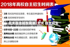北大自主招生简章/北大 自主招生