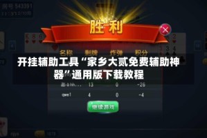 开挂辅助工具“家乡大贰免费辅助神器”通用版下载教程