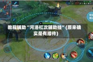 教程辅助“河洛杠次辅助挂”(原来确实是有插件)