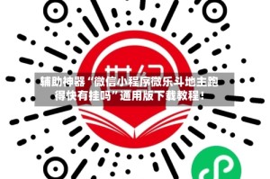 辅助神器“微信小程序微乐斗地主跑得快有挂吗”通用版下载教程！