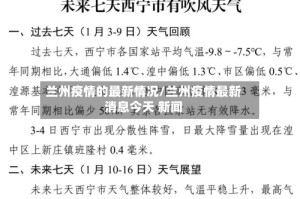 兰州疫情的最新情况/兰州疫情最新消息今天 新闻