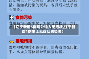 【辽宁新增5例境外输入无症状,辽宁新增1例本土无症状感染者】