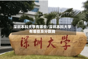 深圳本科大学有哪些/深圳本科大学有哪些及分数线