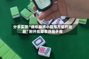 分享实测“微乐麻将小程序万能开挂器”附开挂脚本详细步骤