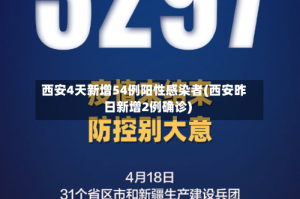 西安4天新增54例阳性感染者(西安昨日新增2例确诊)