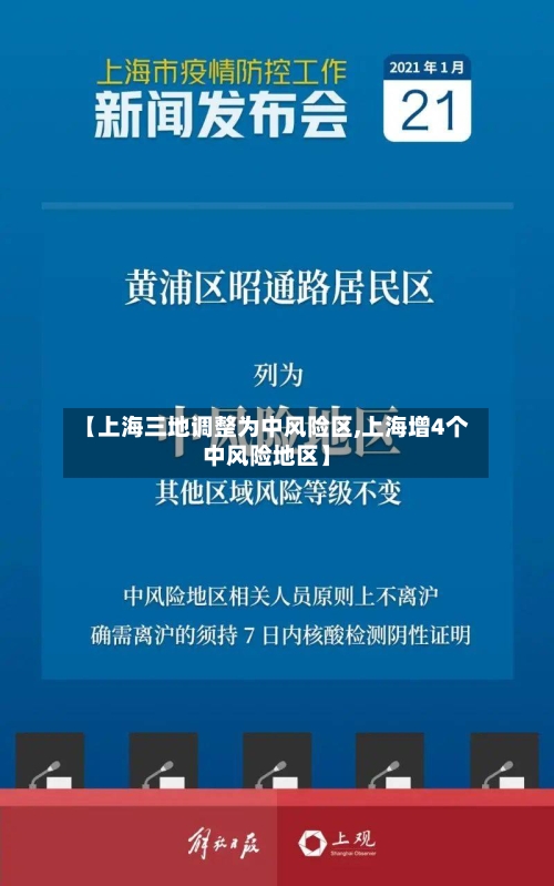【上海三地调整为中风险区,上海增4个中风险地区】-第2张图片