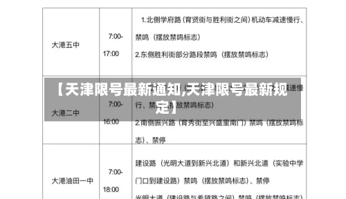 【天津限号最新通知,天津限号最新规定】-第1张图片