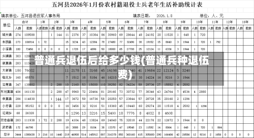 普通兵退伍后给多少钱(普通兵种退伍费)-第2张图片