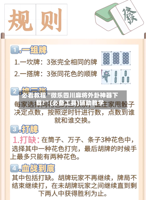 必看教程“微乐四川麻将外卦神器下载?”(必备工具)辅助教学-第1张图片