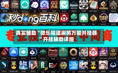 真实辅助“微乐福建麻将万能开挂器”开挂辅助详细-第1张图片