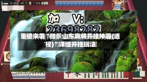 重磅来袭“微乐山东麻将开挂神器(透视)	”详细开挂玩法-第1张图片