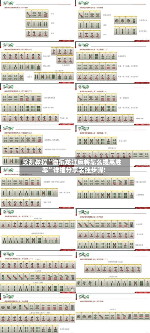 实测教程“微乐龙江麻将怎么提高胜率	”详细分享装挂步骤!-第2张图片