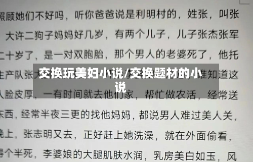 交换玩美妇小说/交换题材的小说-第1张图片