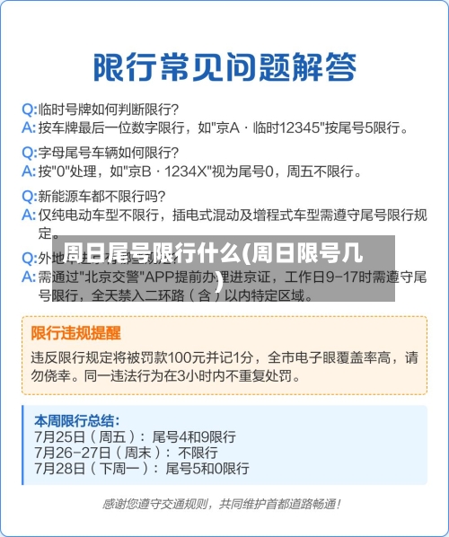 周日尾号限行什么(周日限号几)-第1张图片