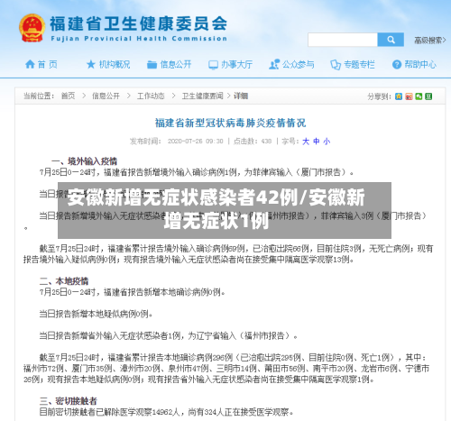 安徽新增无症状感染者42例/安徽新增无症状1例-第2张图片