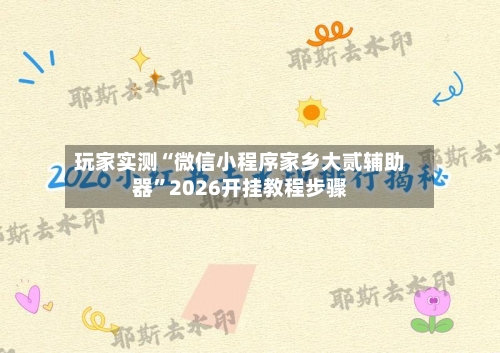 玩家实测“微信小程序家乡大贰辅助器	”2026开挂教程步骤-第1张图片