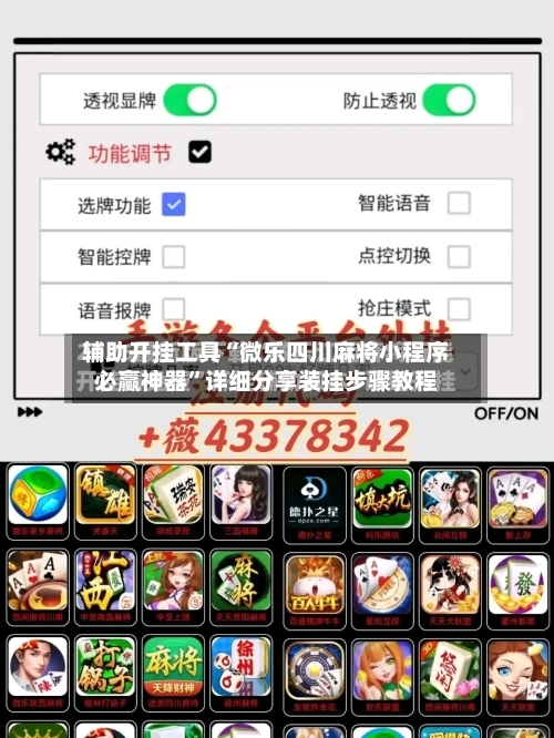 辅助开挂工具“微乐四川麻将小程序必赢神器	”详细分享装挂步骤教程-第2张图片