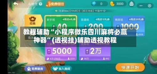 教程辅助“小程序微乐四川麻将必赢神器”(透视挂)辅助透视教程-第3张图片