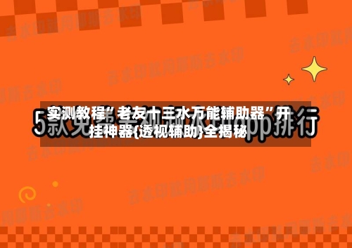 实测教程	”老友十三水万能辅助器”开挂神器{透视辅助}全揭秘-第3张图片