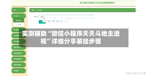 实测辅助“微信小程序天天斗地主透视”详细分享装挂步骤-第2张图片