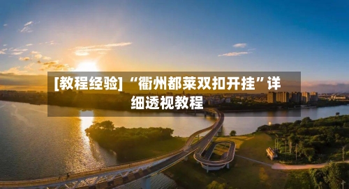 [教程经验] “衢州都莱双扣开挂	”详细透视教程-第1张图片