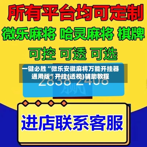 一键必胜“微乐安徽麻将万能开挂器通用版”开挂(透视)辅助教程-第1张图片
