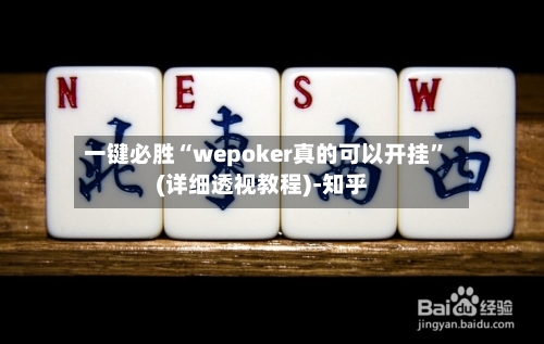 一键必胜“wepoker真的可以开挂	”(详细透视教程)-知乎-第2张图片