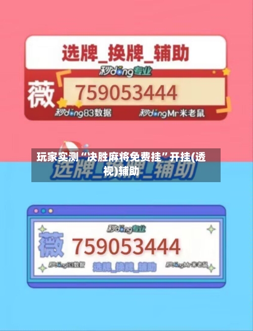 玩家实测“决胜麻将免费挂”开挂(透视)辅助-第2张图片