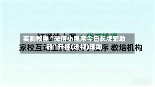 实测教程“微信小程序今日长牌辅助器	”开挂(透视)辅助-第2张图片