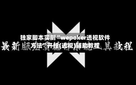 独家脚本实测“wepoker透视软件方法”开挂(透视)辅助教程-第1张图片