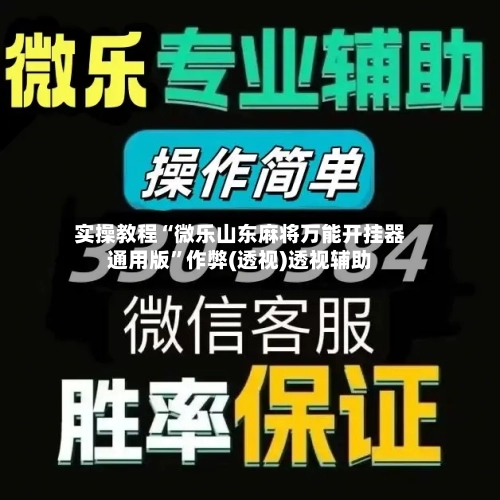 实操教程“微乐山东麻将万能开挂器通用版”作弊(透视)透视辅助-第1张图片