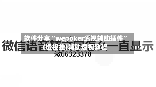 软件分享“wepoker透视辅助插件	”(透视挂)辅助透视教程-第1张图片