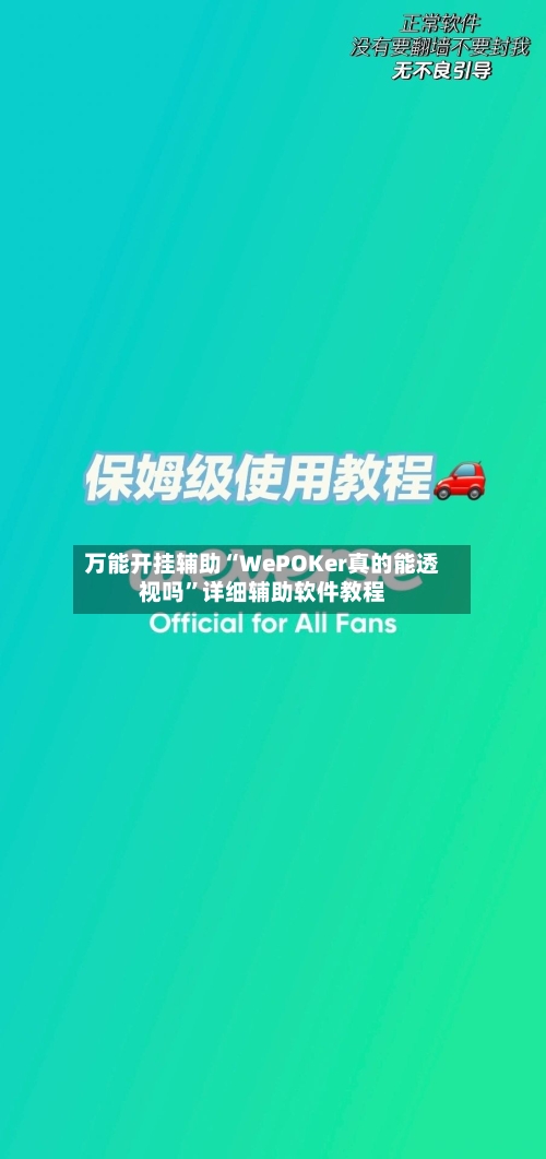 万能开挂辅助“WePOKer真的能透视吗	”详细辅助软件教程-第1张图片