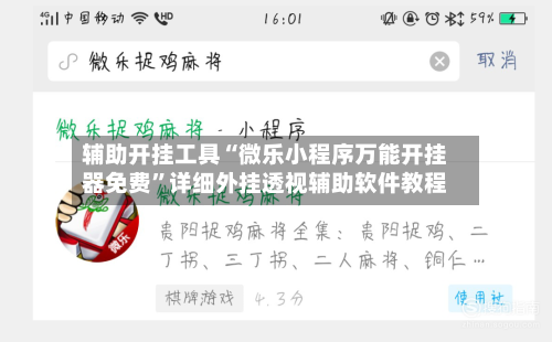 辅助开挂工具“微乐小程序万能开挂器免费”详细外挂透视辅助软件教程-第1张图片