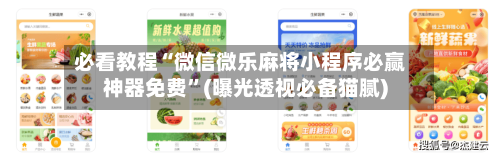 必看教程“微信微乐麻将小程序必赢神器免费	”(曝光透视必备猫腻)-第2张图片