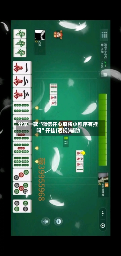 分享一款“微信开心麻将小程序有挂吗	”开挂(透视)辅助-第1张图片